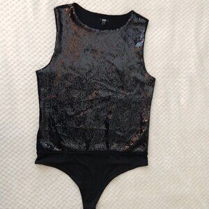 Express Body Contour Sequin Bodysuit